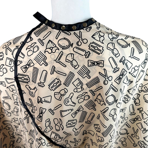 ผ้าคลุมตัดผมสำหรับร้านเสริมสวยมืออาชีพ ลายหัวกะโหลกทันสมัย ผ้ากันเปื้อนช่างตัดผม กันน้ำ ผ้าคลุมตัดผม - Product Image 2