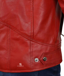 Women's Genuine Leather Motorcycle <b>Jacket</b> <b>Vintage</b> <b>Biker</b> Slim Fit Zipper Outerwear Stylish Casual Windproof Fashion Winter Coat - Product Image 4