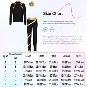 6-16 Niños Niñas Patinaje artístico Gimnasia Rendimiento Traje Chaqueta Sudadera de manga larga con pantalones Conjuntos de bandas para <span class=keywords><strong>el</strong></span> <span class=keywords><strong>cabello</strong></span> para <span class=keywords><strong>baile</strong></span> - Product Image 6