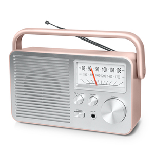 ODM วิทยุ2แบนด์แบบพกพาดีไซน์คลาสสิก FM AM แบบอะนาล็อก ac/dc ทำงานพร้อมลำโพงโมโนและ AUX ในแจ็ควัสดุพลาสติก - Product Image 2
