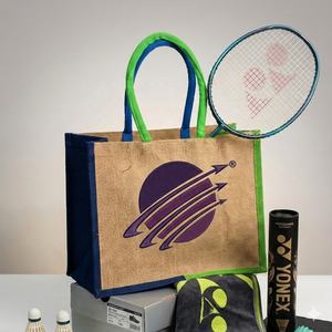 Bolsa de Compras de Yute Premium Laminada, Ecológica, Reutilizable, con Asas Acolchadas, Bolsa de Supermercado Promocional con Impresión Personalizada - Product Image 6