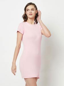 Vestido ajustado de manga corta acanalado más vendido, minivestido de punto acanalado al por mayor - Product Image 5