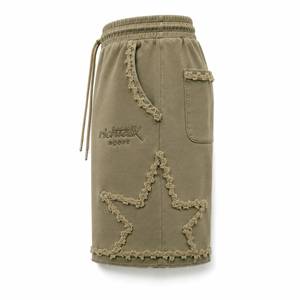 Men's Casual Embroidered <b>Sweat</b> <b>Shorts</b> Elastic Drawstring Winter Breathable Quick Dry Lightweight Polyester/Cotton Sportwear - Product Image 3