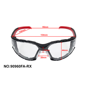 Gafas de Seguridad ANSI Z87.1 con Lentes de PC, Patillas Antideslizantes de Doble Inyección, Junta de Espuma Extraíble, Protección Contra el Polvo - Product Image 3