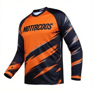 เสื้อเจอร์ซีย์วิบากผู้ชายแบบสั่งทำพิเศษ พิมพ์ลายดิจิทัล ระบายอากาศได้ดี ซับเหงื่อ ผ้าสำหรับแข่งรถวิบาก ผลิตโดยโรงงาน OEM - Product Image 2