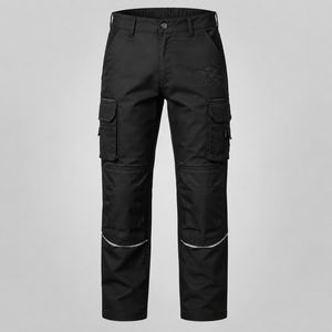 Pantalon de sécurité léger, vêtement de travail industriel, conçu avec un matériau durable, une ceinture confortable et des éléments réfléchissants - Product Image 1