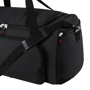 Wholesale Black Polyester <b>Duffel</b> <b>Bag</b> 30-<b>40L</b> Adjustable Strap Zipper Closure Unisex Gym Casual Fitness <b>Bag</b> - Product Image 3