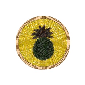 Posavasos de Mesa Hechos a Mano con Cuentas de Estilo Budista CRYSTAL CRAFT, con Bordado Intrincado, Cuentas Redondas, Diseño Personalizado - Product Image 1