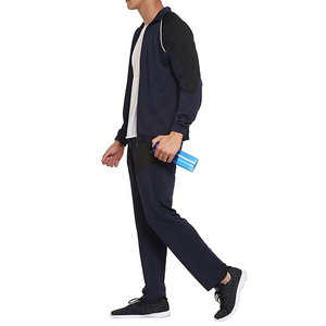 Survêtement en nylon pour homme, coupe oversize, avec poche arrière zippée, blocs de couleur, coupe-vent, personnalisable, ensemble deux pièces (veste et pantalon) - Product Image 2