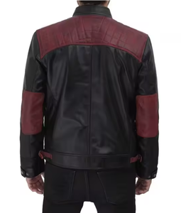 เสื้อแจ็คเก็ตหนังผู้ชายแบบสั่งตัด ดีไซน์แฟชั่นทันสมัย คอตั้ง สไตล์ไฮสตรีท สำหรับฤดูหนาว - Product Image 2