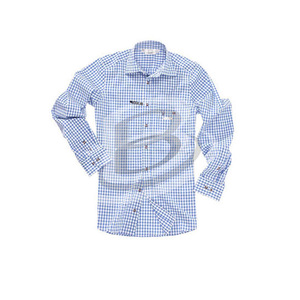 Traditional German Bavarian Oktoberfest Casual Shirts Men 100% Cotton Broadcloth <b>Long</b> <b>Sleeve</b> Checkered Pattern Turn-down Collar - Product Image 4