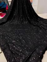 Sari traditionnel en soie Georgette de qualité supérieure, brodé de sequins, pour fêtes de luxe, mariage indien, travail lourd, idéal pour mariée