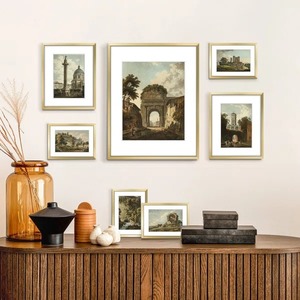 Modern Modern Black Metal Rectangle Photo Frame <b>Set</b> Horizontal Wedding Picture Display Wall Art for Living Room - Product Image 6