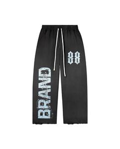 Ensemble de survêtement BRAND à capuche avec fermeture éclair, manches longues, collection hiver, vêtements décontractés pour adultes, unisexe, 100% coton, imprimé avec des lettres - Product Image 4