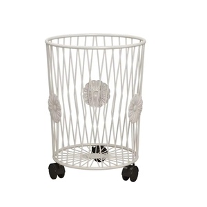 Eco-Friendly Heavy Duty Powder Iron Wire Storage Basket <b>Gold</b> Metal Mesh Laundry Bin For Bathroom Home & Hotels Organizing - Product Image 2