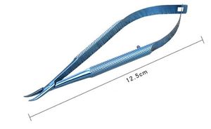 Portaagujas Oftálmico para Microcirugía Sin Bloqueo, Instrumento Quirúrgico de Acero Inoxidable Azul para Cirugía General - Product Image 2