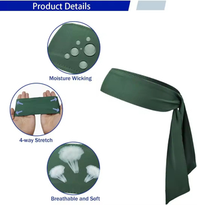 Bandeaux de sport en coton élastique de haute qualité, design personnalisé, pour la gym, séchage rapide et confortables - Product Image 6