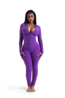 Ensemble de yoga deux pièces pour femme grande taille, couleur unie, respirant, en tissu écoresponsable Spandex/Polyester, avec taille élastique