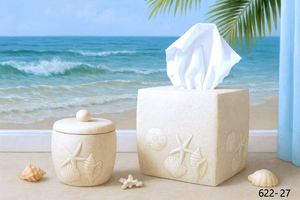 Caja de pañuelos de resina ligera, ecológica y de lujo, muy demandada, para uso en el hogar, hoteles y restaurantes - Exportador indio - Product Image 2