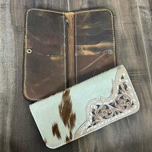 กระเป๋าสตางค์หนังยาวหลายบัตรสำหรับผู้ชายสไตล์วินเทจ - Product Image 6