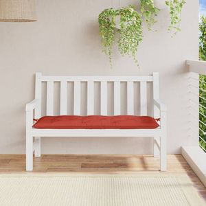 Cojín para Banco de Jardín Rojo Melange 100% Poliéster, Cojines para Exteriores con Fibra Hueca - Product Image 3