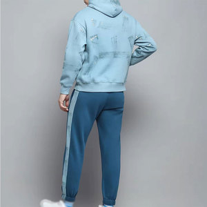 Men Hoodie Jogger Tracksuit Set Heavyweight Fleece Breathable Winter Casual Daily Wear Low MOQ OEM ODM Supplier - Product Image 6