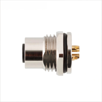 Conector de Alimentación M12 Codificado T con Soporte Moldeado para Cable de Campo PE de Alta Corriente de 2, 3 y 4 Pines