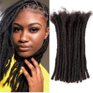 Estensioni Dreadlocks Colore Naturale 8-24 Pollici 100% <span class=keywords><strong>Capelli</strong></span> Umani <span class=keywords><strong>Veri</strong></span> - Product Image 1
