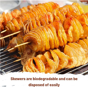 Natural Bamboo <b>Skewer</b> for BBQ Grilling Disposable Eco-Friendly Food Grade <b>Skewers</b> - Product Image 3