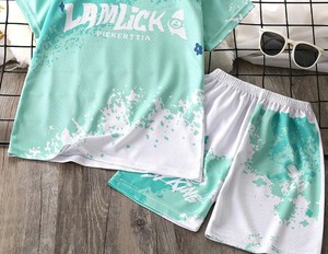 Ensemble sportif unisexe pour adultes, coupe-vent, écologique, respirant, polyester/coton, séchage rapide, t-shirt à manches courtes et short - Product Image 6