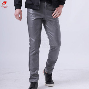 กางเกงหนังผู้ชายทรงเข้ารูป คุณภาพสูง หนังนุ่ม ดีไซน์ทันสมัย เหมาะสำหรับใส่ทุกวันและออกงานกลางคืน - Product Image 2