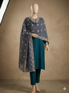 Voile en Coton Premium Respirant pour Hijab, Châle Brodé de Strass Floraux, pour Femmes Africaines Sénégalaises, Usage Quotidien - Product Image 6