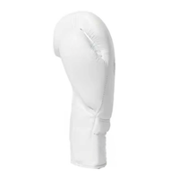 Ensemble de boxe personnalisé avec impression de logo de marque, ensemble de boxe en cuir véritable blanc, ensemble d'entraînement professionnel de kickboxing CP-BHG-04