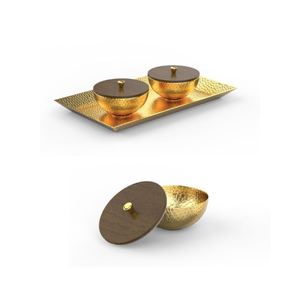 Offres spéciales : Plateau de service en métal pour dattes, bol de service pour noix, organisateur de fruits secs, vaisselle pour la maison et le Ramadan, bols porte-dattes - Product Image 2