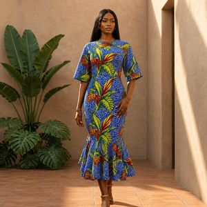 Tela de satén suave con estampado digital y bordado para caftanes y abayas de los Emiratos Árabes Unidos, ideal para compradores de textiles de moda modesta. - Product Image 4