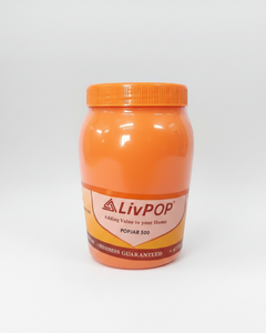 Bouteille cylindrique en PP vierge de 500 ml, qualité alimentaire, robuste, anti-fuite, avec bouchon à vis, modèle LivPOP, étiquette LIVIA POLYMER PET - Product Image 1