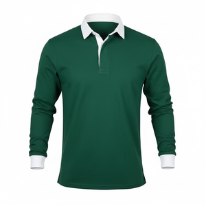 Maillot de rugby personnalisé à manches longues en coton, maillot de football pour hommes et femmes, chemise d'entraînement de rugby unisexe, chemises à boutons - Product Image 1
