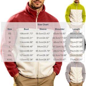 Custom OEM Men's <b>Fleece</b> Jacket Polar Classic Full Zip Turn-down Collar Lightweight Casual Soft Warm Waterproof Windproof - Product Image 6