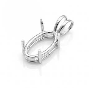 Base de Plata de Ley 925 Genuina con Engaste Preperforado para Colgante de Marquesa de 8x16mm, Semimontura para Piedra Marquesa Facetada, Componente de Joyería - Product Image 3