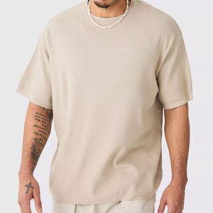 Camiseta Casual de Algodón 100% Tejida a Crochet, Estilo Oversize, con Detalles en Piedra, a la Moda |   Diseño estampado de manga corta con cuello alto |   Lona Corta 180 - Product Image 4