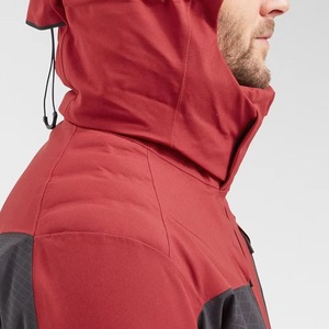 Men's Waterproof 10,000mm Thick Lined <b>Soft</b> <b>Shell</b> <b>Hooded</b> <b>Jacket</b> Color Blocked Zip Fly Regular Fit Winter - Product Image 5