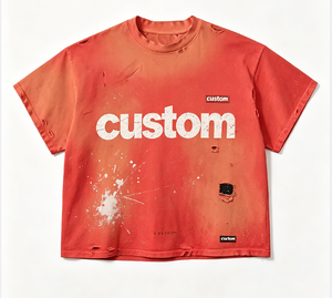 T-shirt personnalisé pour homme, coupe classique, manches longues, col rond, style streetwear, avec trous déchirés, imprimé sérigraphié, couleur unie, écologique - Product Image 6