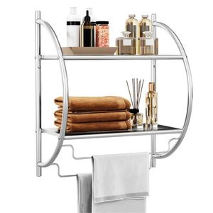Bathroom Towel Rack Stylish Bathroom Shelves for Convenient Storage - Product Image 1
