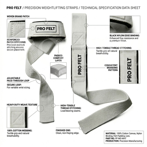 Sangles de musculation 100 % coton personnalisées avec support de poignet rembourré OEM pour soulevé de terre, entraînement en salle de sport, fitness et musculation - Product Image 2
