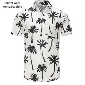 เสื้อเชิ้ตชายหาดฮาวายพิมพ์ลาย AOP แขนสั้นติดกระดุม - Product Image 6