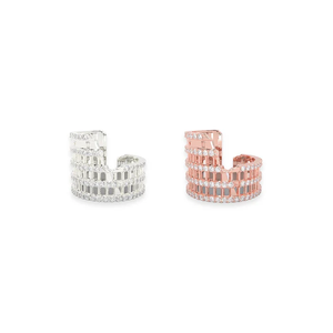 Colosseum Inspired Architectural Wrap <b>Ring</b> in Sterling Silver Modern Impossible Design <b>Statement</b> <b>Ring</b> with Sculptural Landmark - Product Image 3