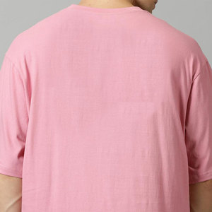 Camiseta Personalizada de Estilo Masculino, Holgada, Cómoda, de Manga Larga, 100% Algodón, Cuello Redondo, Estampada, Top de Manga Corta - Product Image 2