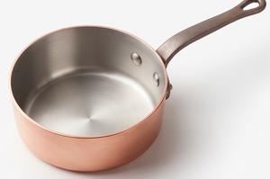Sartén de cobre color oro rosa con acabado mate y mango metálico, sartén de diseño para utensilios de cocina, hoteles, restaurantes y vajilla. - Product Image 5