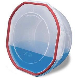 Contenitori Ermetici per Alimenti da 4,7 Qt, Set da 4 con Coperchio a Chiusura Ermetica, Adatti per Microonde e Lavastoviglie, con Guarnizione Rossa Trasparente - Product Image 6