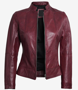 Chaqueta de Motocicleta de Cuero Genuino para Mujer AL BARAKA WEAR, Diseño Personalizado, Transpirable, Invierno, Fabricante OEM con Etiqueta Personalizada - Product Image 2